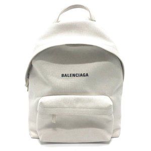 BALENCIAGA logo Backpack Canvas White